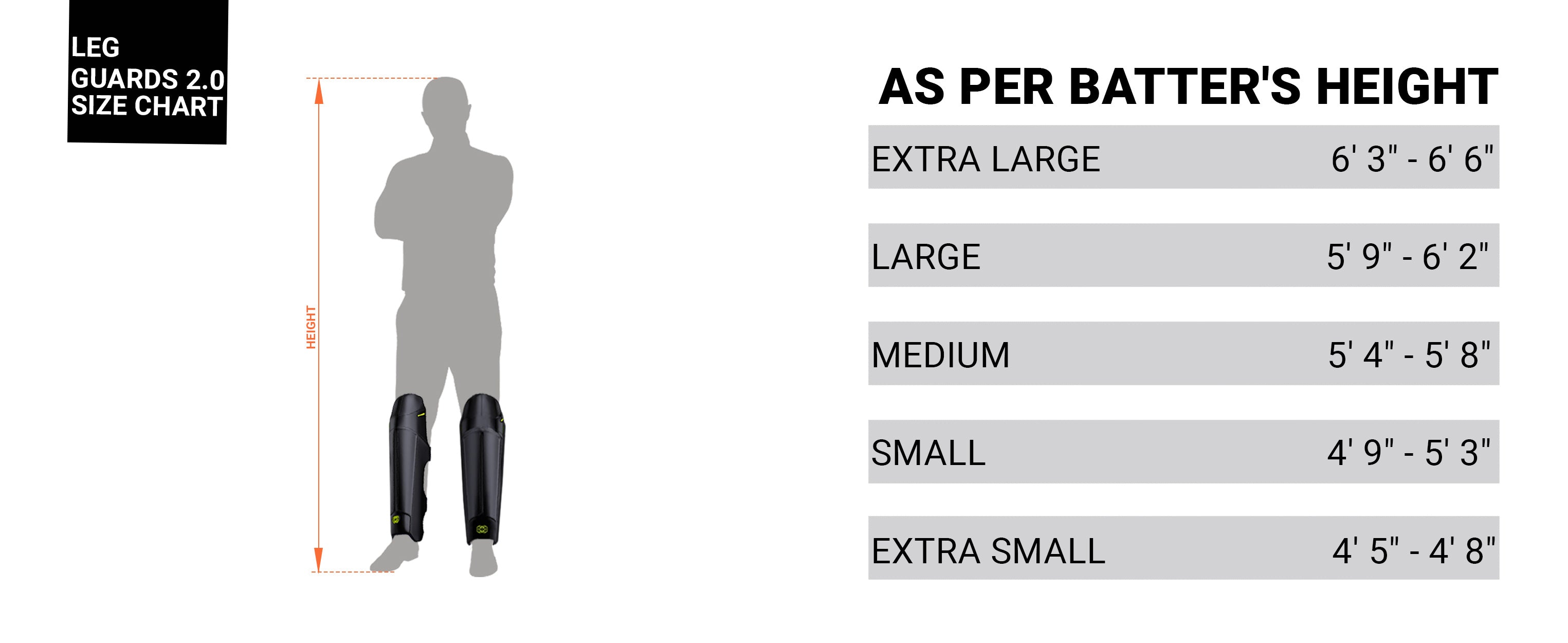 Leg Guard Size Chat