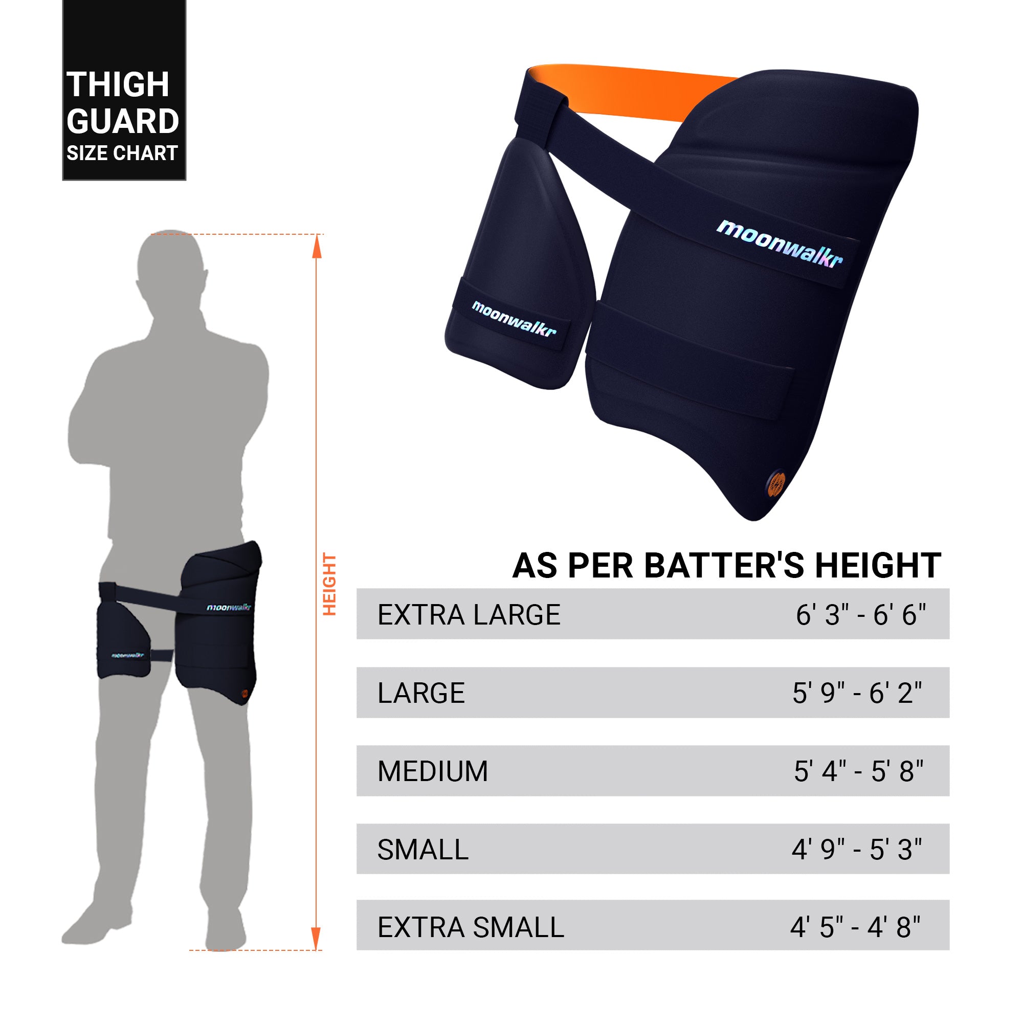 Thigh Guard size chart